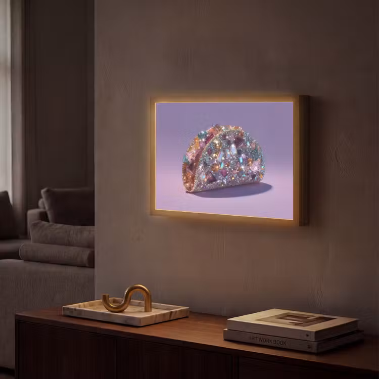 Lightbox - Wandlamp - Edelstenen - Glitters - Paars - Kleurrijk — 2