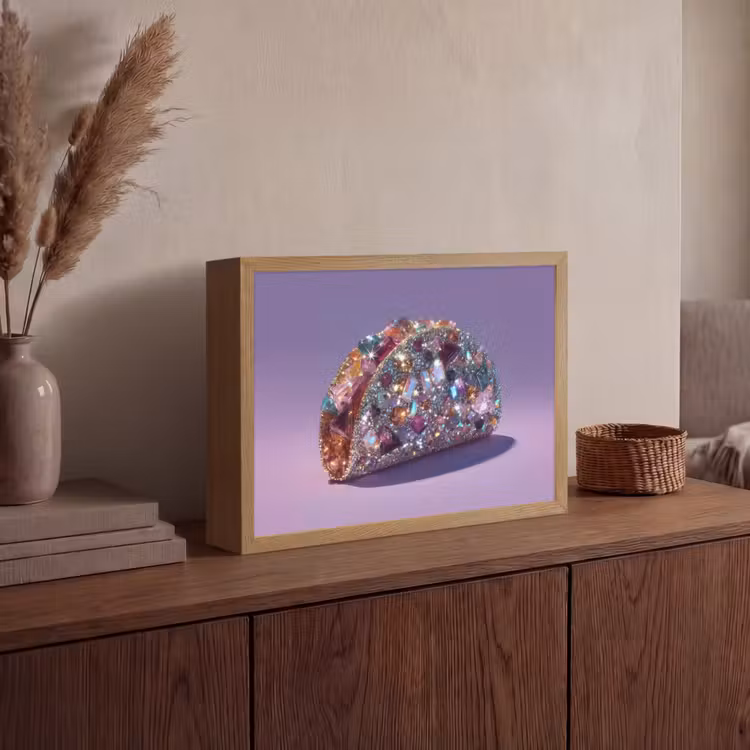 Lightbox - Wandlamp - Edelstenen - Glitters - Paars - Kleurrijk — 4