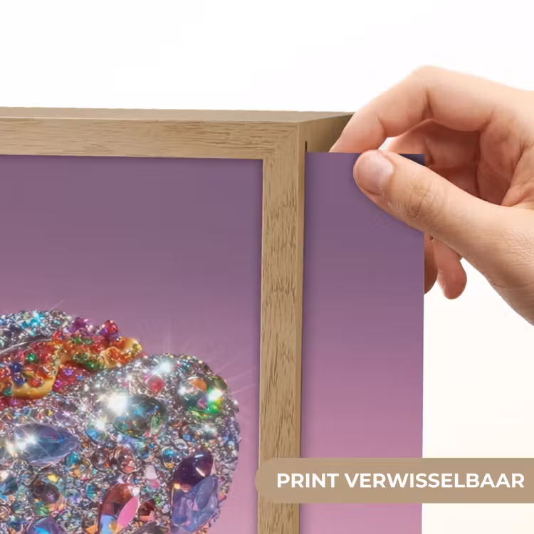 Lightbox - Wandlamp - Hotdog - Steentjes - Glitters - Paars — 5