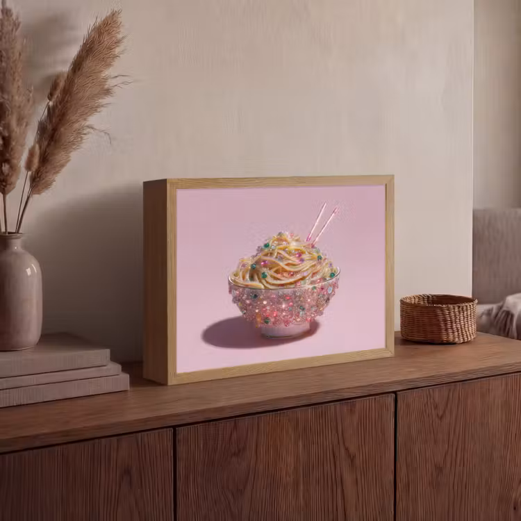 Lightbox - Wandlamp - Noodles - Edelstenen - Stokjes - Roze — 4
