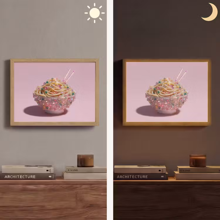Lightbox - Wandlamp - Noodles - Edelstenen - Stokjes - Roze — 6