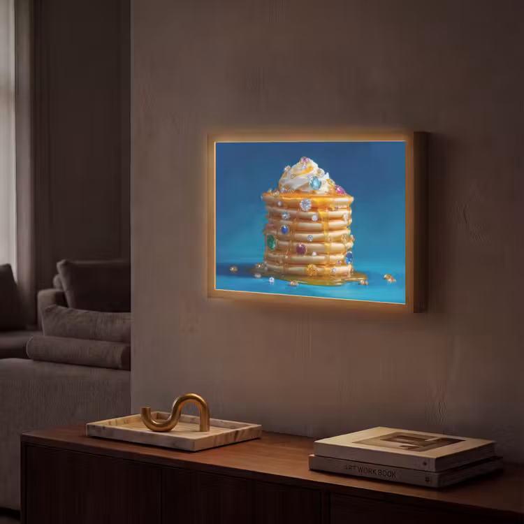 Lightbox - Wandlamp - Pannenkoeken - Steentjes - Glitter - Slagroom — 2