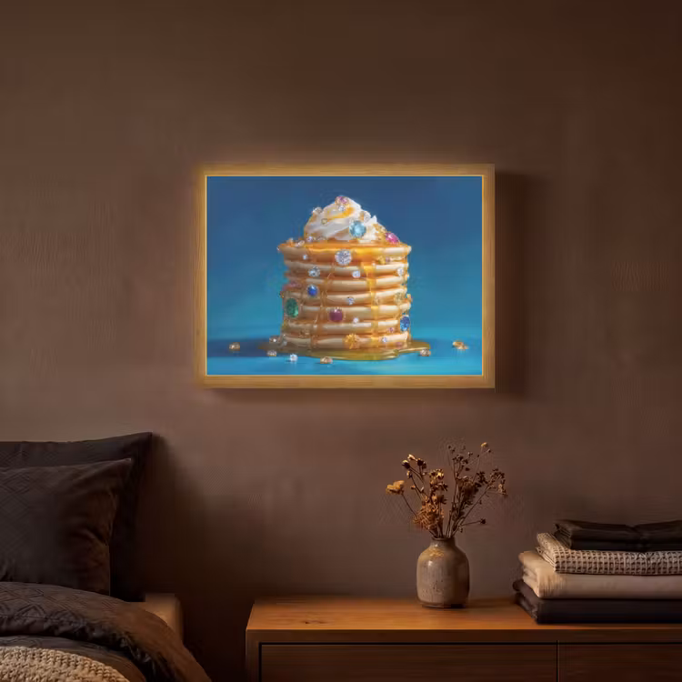 Lightbox - Wandlamp - Pannenkoeken - Steentjes - Glitter - Slagroom — 3