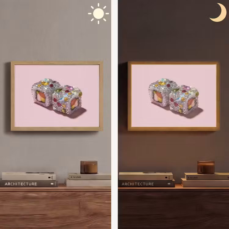 Lightbox - Wandlamp - Sushi - Rolletjes - Steentjes - Kleurrijk — 6
