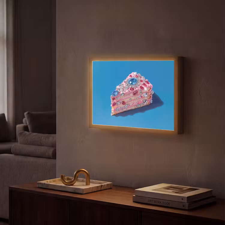 Lightbox - Wandlamp - Taart - Edelstenen - Glitters - Roze — 2