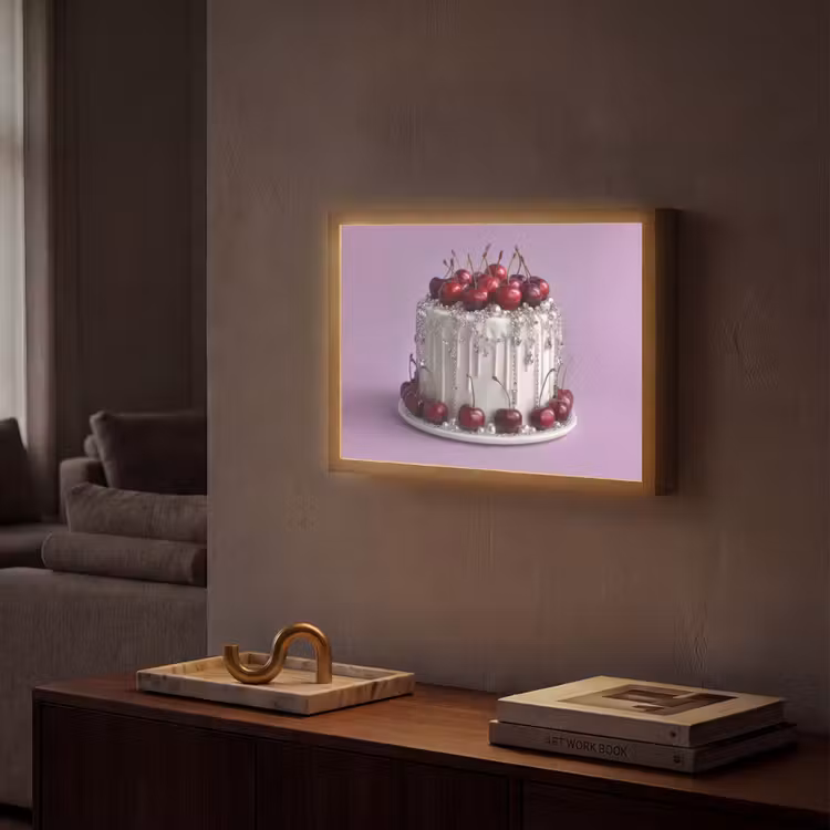 Lightbox - Wandlamp - Taart - Kersen - Juwelen - Rood — 2