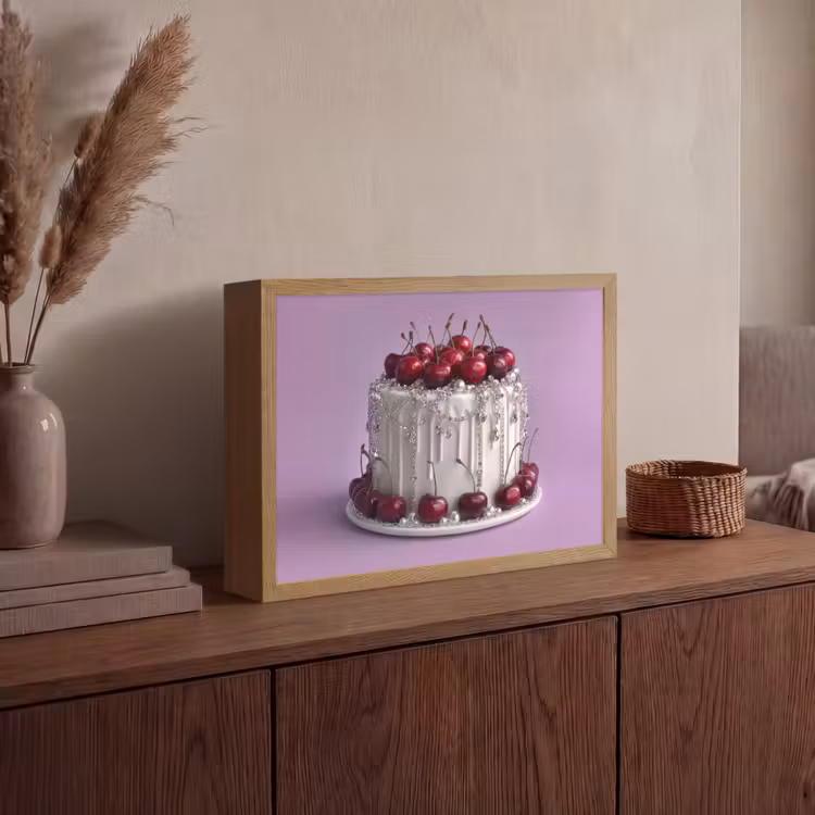Lightbox - Wandlamp - Taart - Kersen - Juwelen - Rood — 4