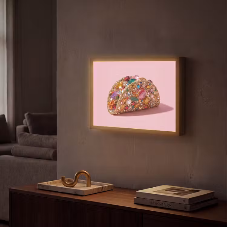 Lightbox - Wandlamp - Taco - Kleurrijk - Edelstenen - Goud — 2