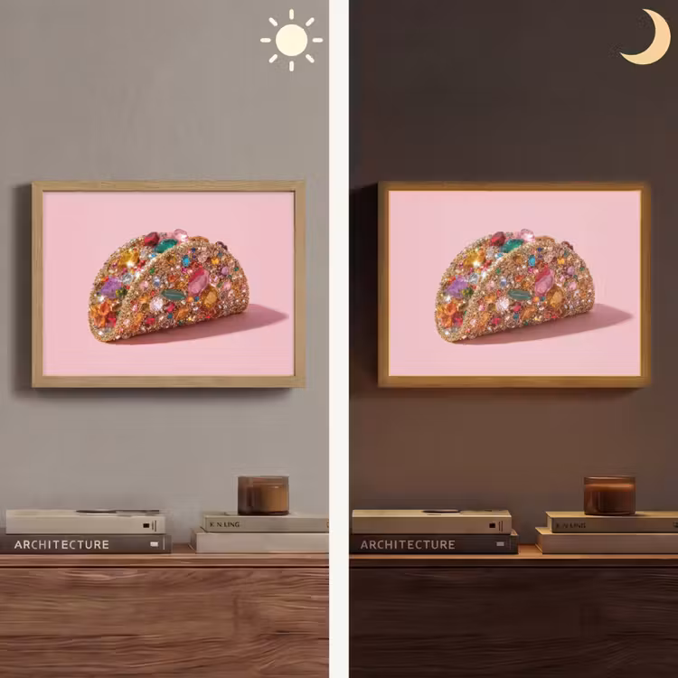 Lightbox - Wandlamp - Taco - Kleurrijk - Edelstenen - Goud — 6