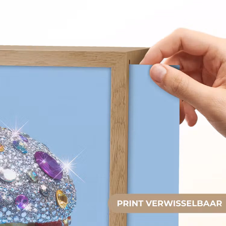 Lightbox - Wandlamp - Glitters - Hamburger - Blauw — 5