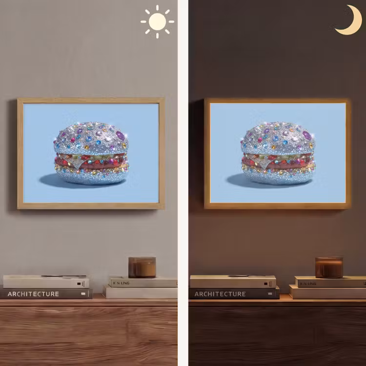 Lightbox - Wandlamp - Glitters - Hamburger - Blauw — 6