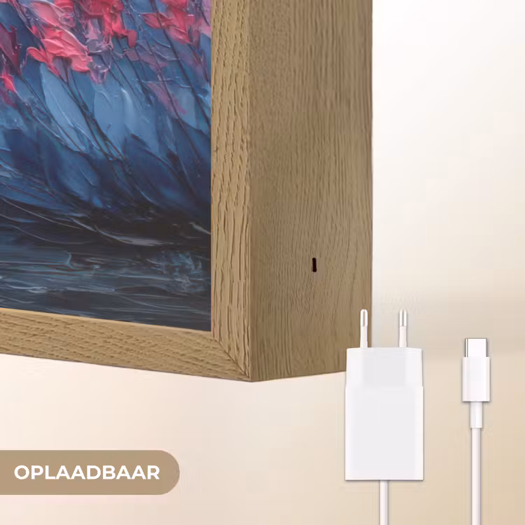 Lightbox - Wandlamp - Schilderij - Zonsondergang - Bloemen - Rivier — 7