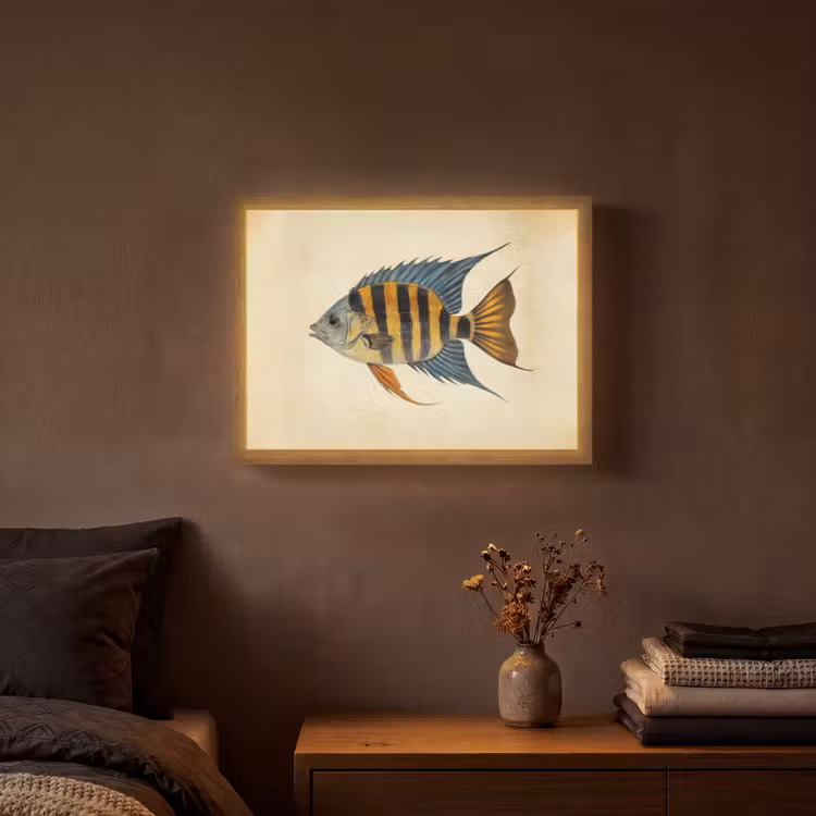 Lightbox - Wandlamp - Vis - Tropisch - Strepen - Vinnen — 3