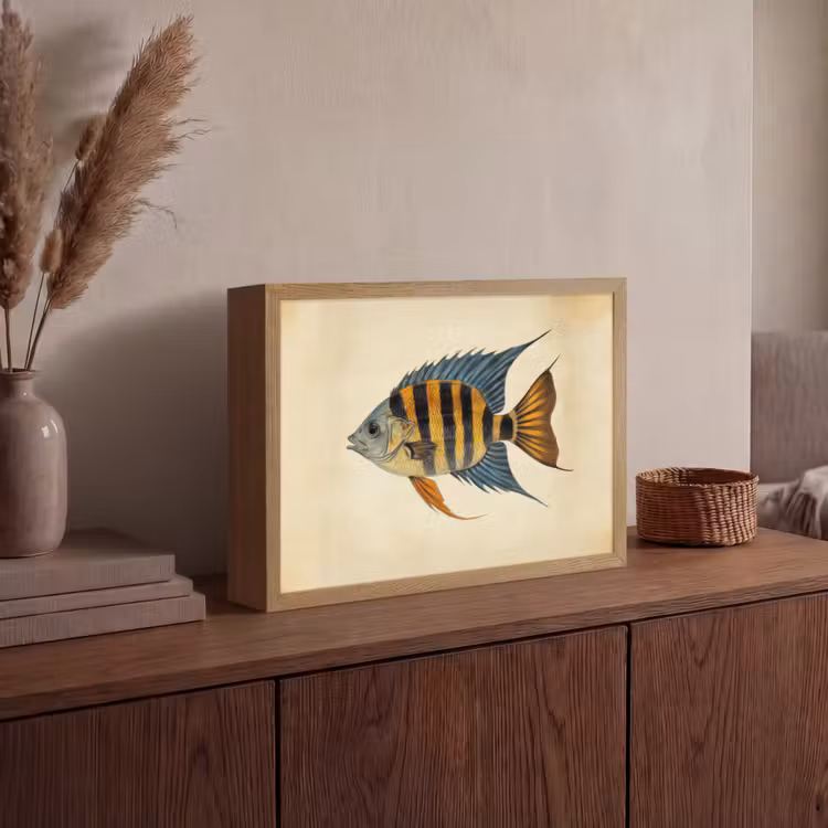 Lightbox - Wandlamp - Vis - Tropisch - Strepen - Vinnen — 4