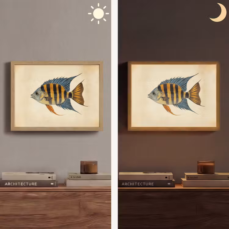 Lightbox - Wandlamp - Vis - Tropisch - Strepen - Vinnen — 6