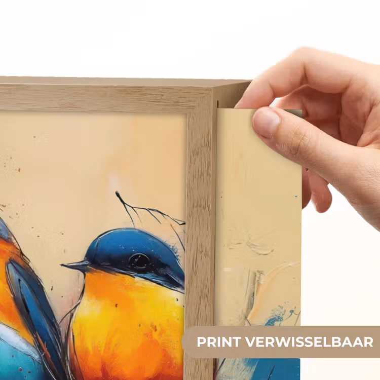Lightbox - Wandlamp - Vogels - Kleurrijk - Tak - Abstract — 5