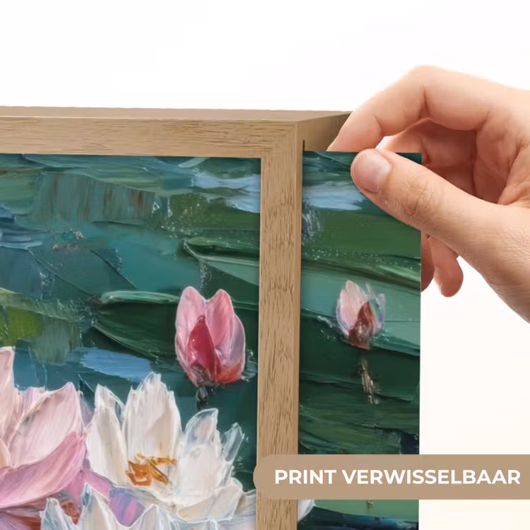 Lightbox - Wandlamp - Waterlelies - Bloemen - Roze - Water — 5