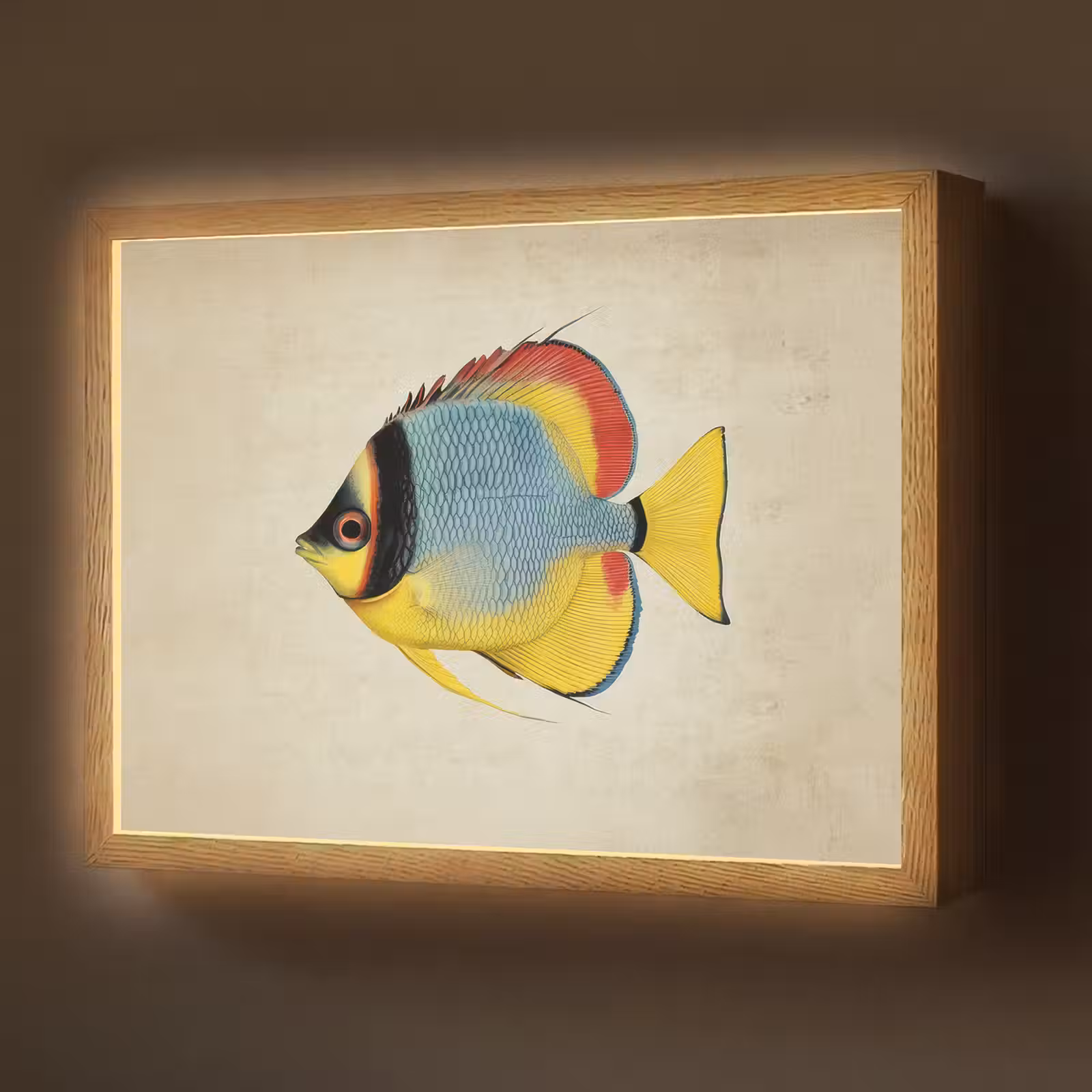 Lightbox - Wandlamp - Kleurrijk - Vis - Schubben - Illustratie — 1