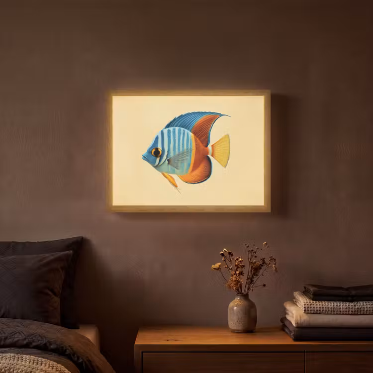 Lightbox - Wandlamp - Vis - Vinnen - Blauw - Ogen — 3