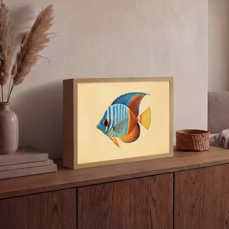 Lightbox - Wandlamp - Vis - Vinnen - Blauw - Ogen — 4