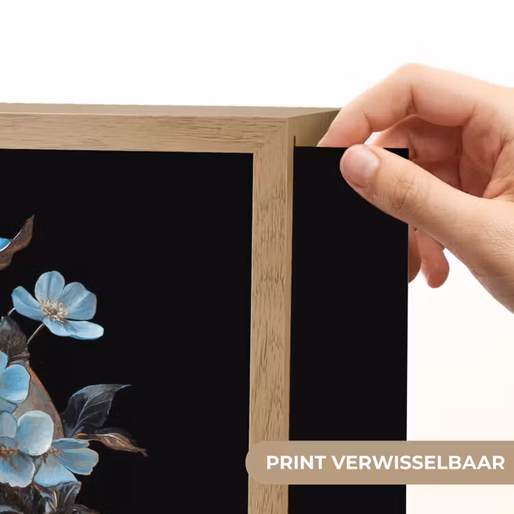 Lightbox - Wandlamp - Schedel - Blauw - Bloemen - Bladeren — 5