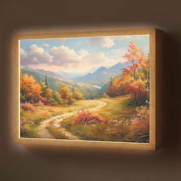Lightbox - Wandlamp - Landschap - Illustratie - Natuur — 1