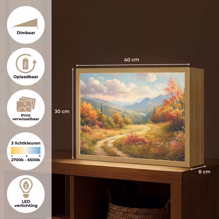 Lightbox - Wandlamp - Landschap - Illustratie - Natuur — 10