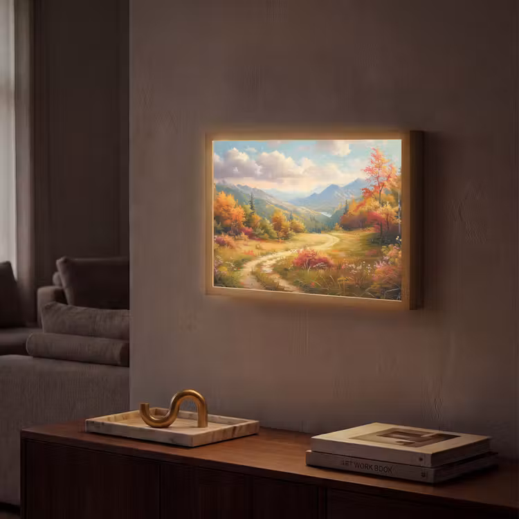 Lightbox - Wandlamp - Landschap - Illustratie - Natuur — 2