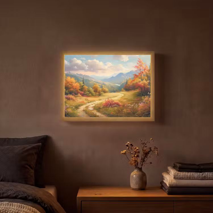 Lightbox - Wandlamp - Landschap - Illustratie - Natuur — 3