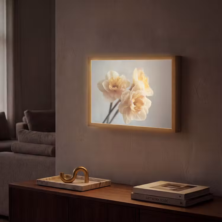 Lightbox - Wandlamp - Narcissen - Geel - Bloemblaadjes — 2