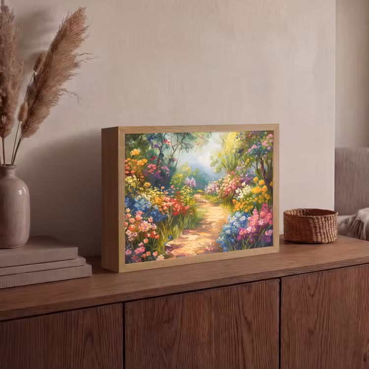 Lightbox - Wandlamp - Natuur - Landschap - Bloemen - Kleurrijk — 4