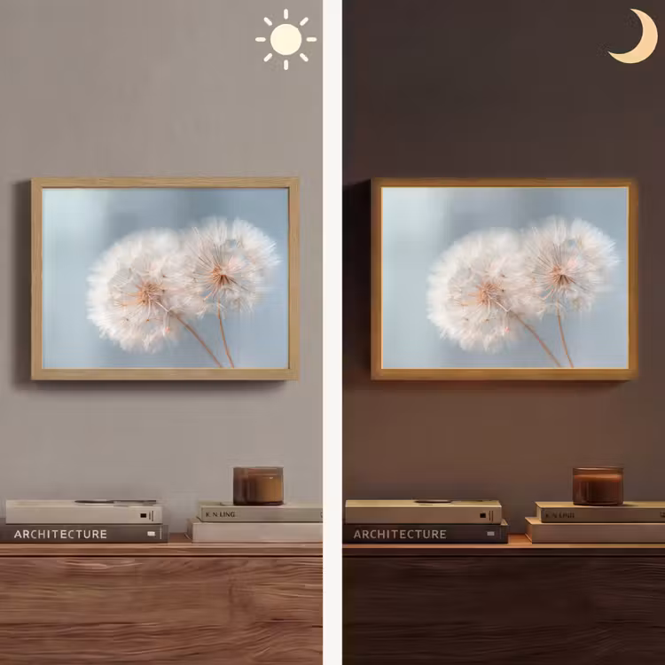 Lightbox - Wandlamp - Paardenbloemen - Pluisjes - Wit — 6