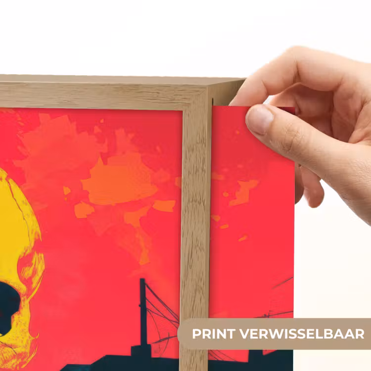 Lightbox - Wandlamp - Straat - Verlaten - Schedel - Geel — 5