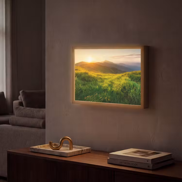 Lightbox - Wandlamp - Gras - Heuvels - Zon - Natuur - Landschap — 2