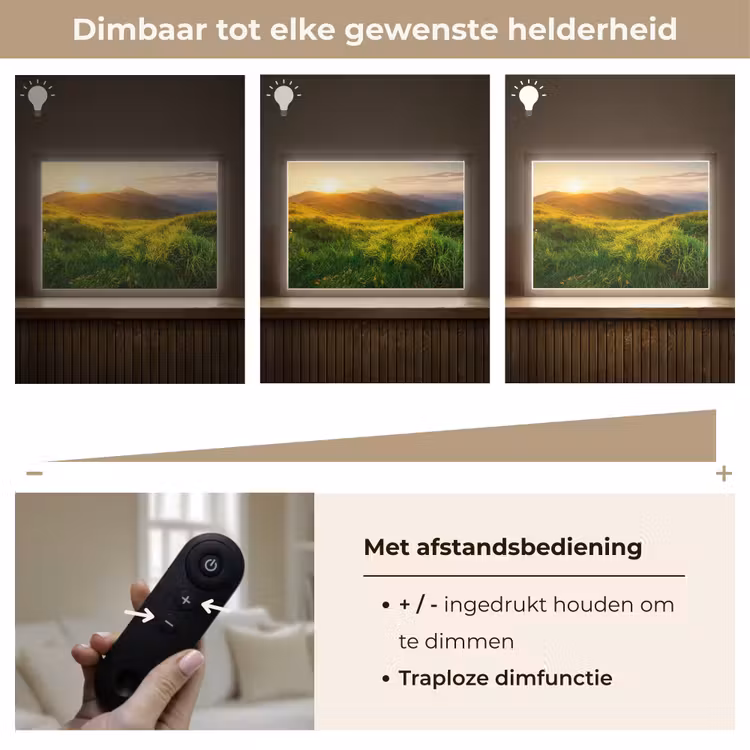 Lightbox - Wandlamp - Gras - Heuvels - Zon - Natuur - Landschap — 9