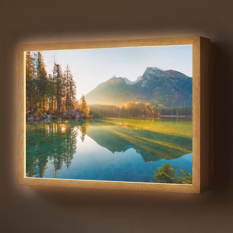 Lightbox - Wandlamp - Meer - Bos - Bergen - Natuur - Zon - Landschap — 1