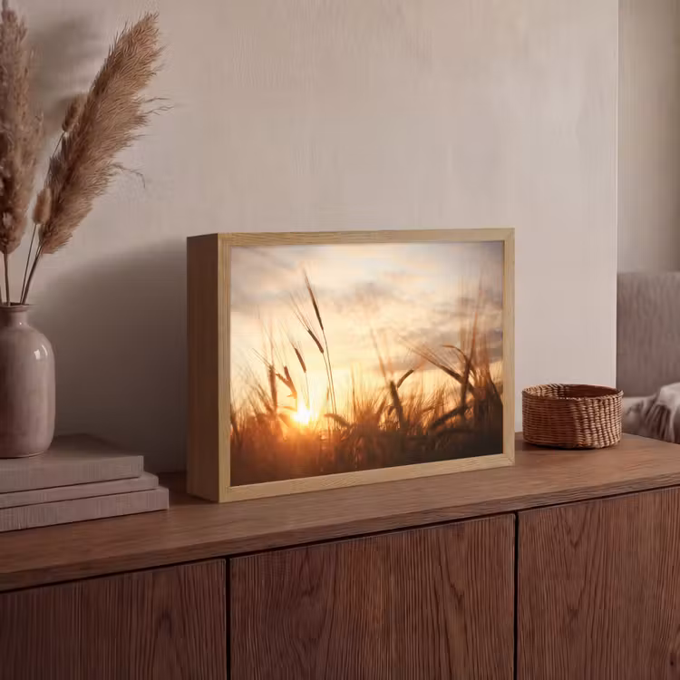Lightbox - Wandlamp - Riet - Gras - Zonsondergang - Natuur - Horizon — 4