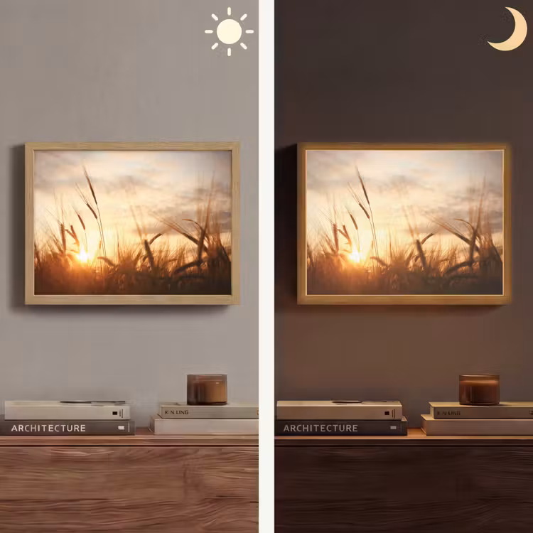 Lightbox - Wandlamp - Riet - Gras - Zonsondergang - Natuur - Horizon — 6