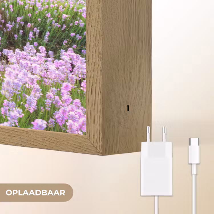 Lightbox - Wandlamp - Lavendel - Bloemen - Zonsondergang - Paars - Weide — 7