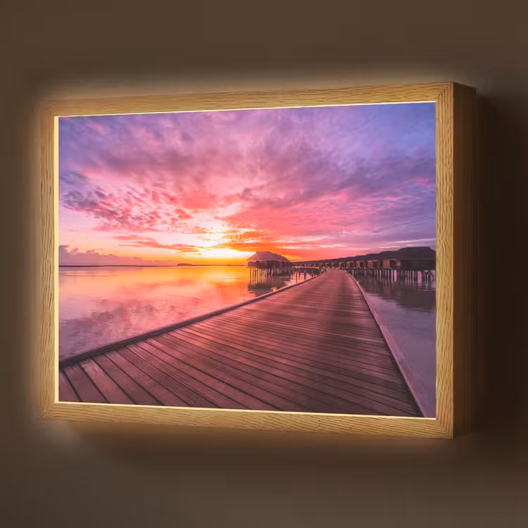 Lightbox - Wandlamp - Steiger - Water - Zon - Roze - Horizon — 1