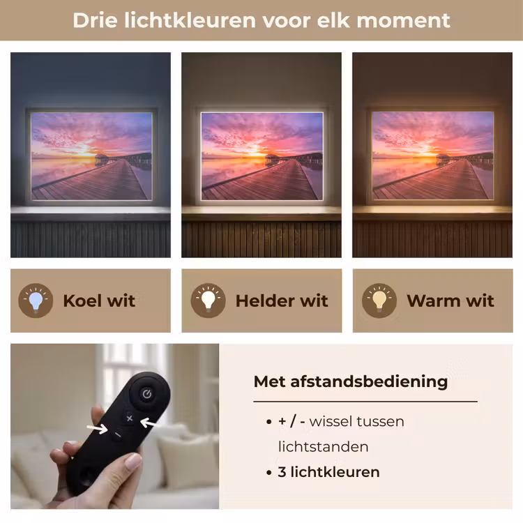 Lightbox - Wandlamp - Steiger - Water - Zon - Roze - Horizon — 8
