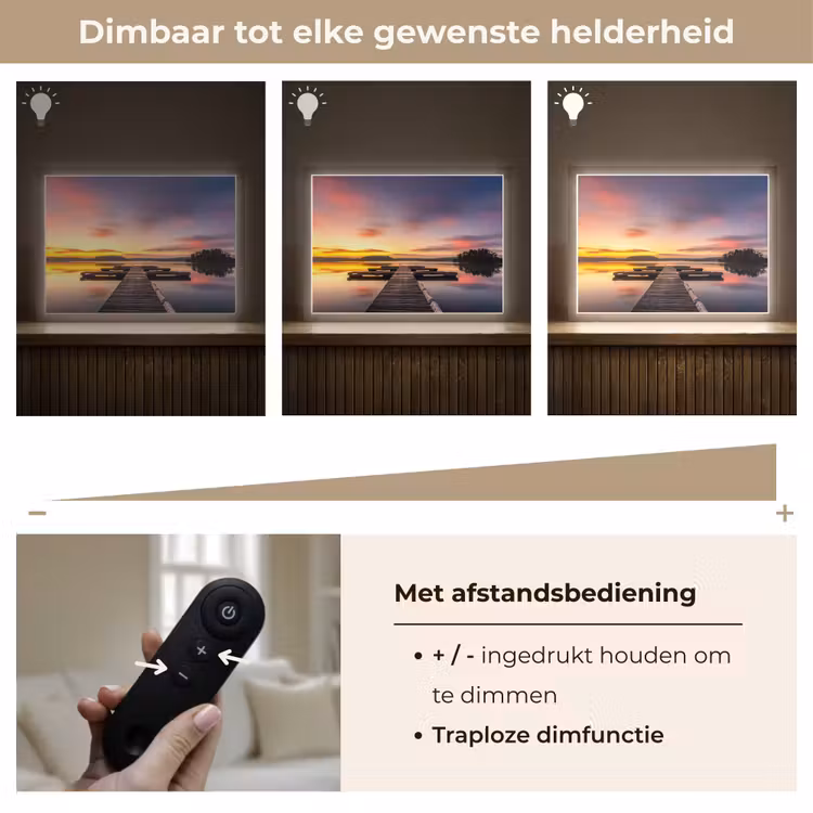Lightbox - Wandlamp - Steiger - Zonsondergang - Water - Zee - Reflectie — 9