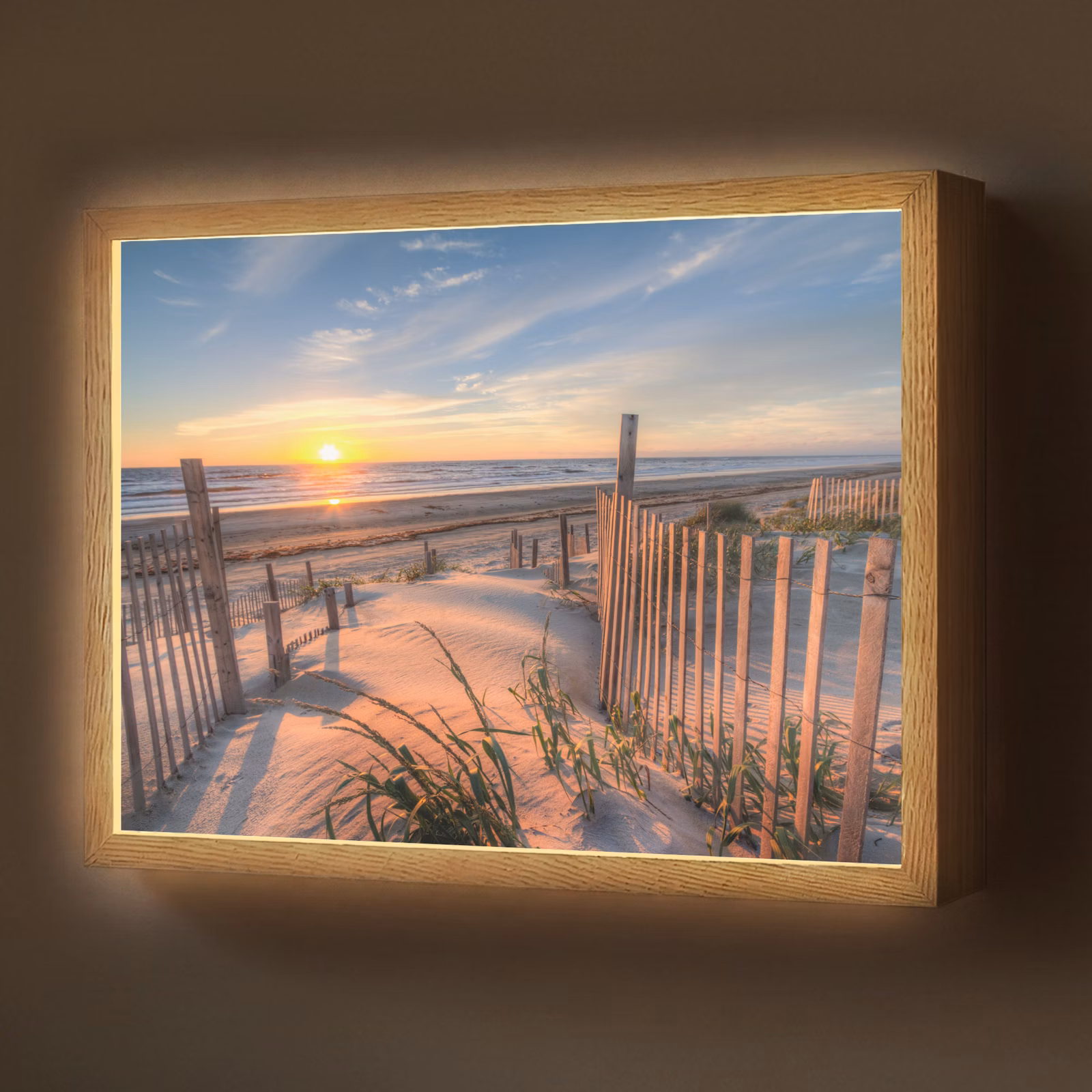 Lightbox - Wandlamp - Strand - Zee - Duin - Zonsondergang - Landschap — 1