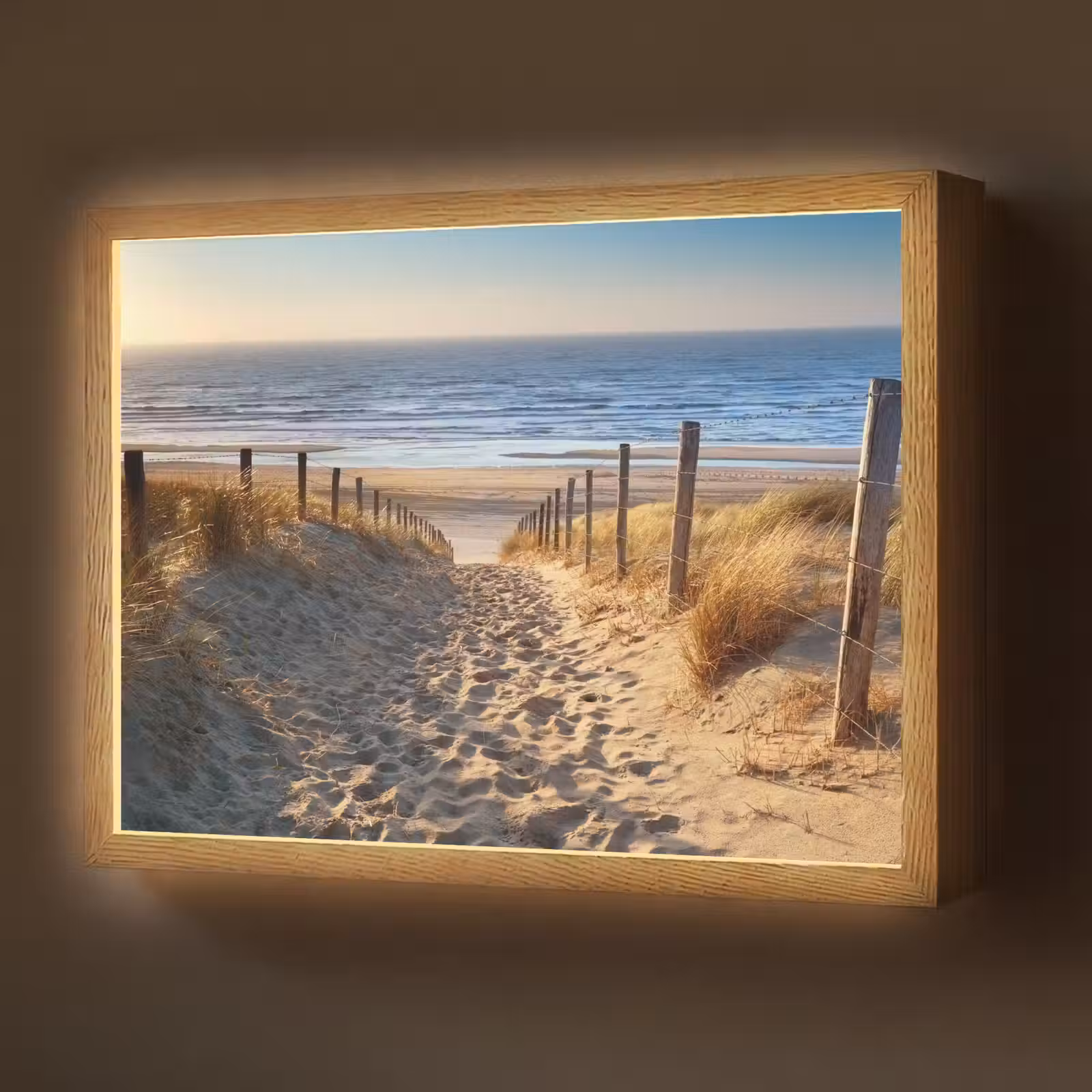 Lightbox - Wandlamp - Strand - Zee - Nederland - Duinen - Zon — 1