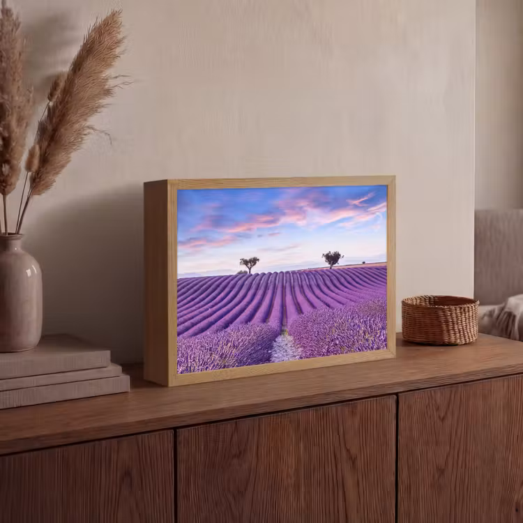 Lightbox - Wandlamp - Lavendel - Natuur - Paars - Bomen - Bloemen — 4