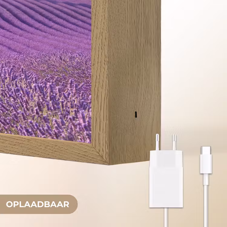 Lightbox - Wandlamp - Lavendel - Natuur - Paars - Bomen - Bloemen — 7