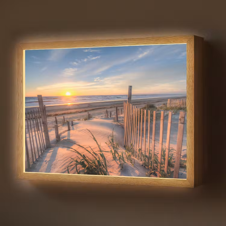 Lightbox - Wandlamp - Strand - Zee - Duin - Zonsondergang - Landschap — 1