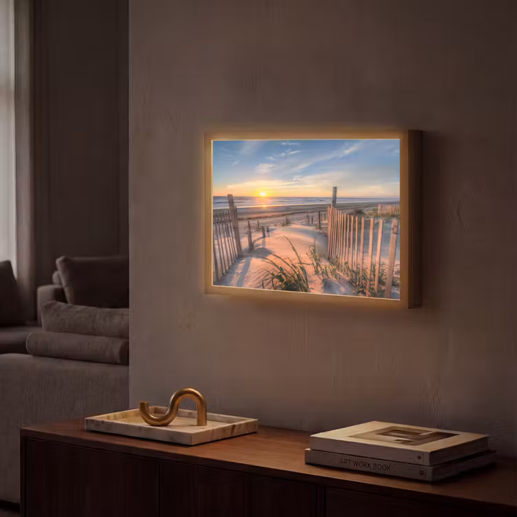 Lightbox - Wandlamp - Strand - Zee - Duin - Zonsondergang - Landschap — 2