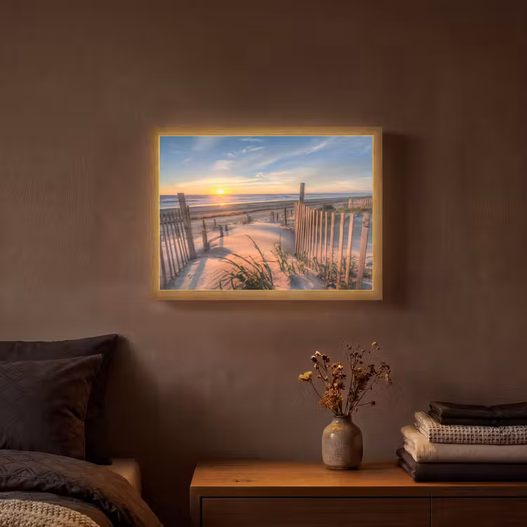 Lightbox - Wandlamp - Strand - Zee - Duin - Zonsondergang - Landschap — 3