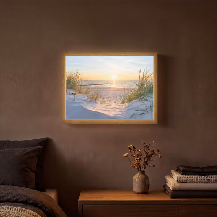 Lightbox - Wandlamp - Strand - Zon - Duin - Gras - Zand - Horizon — 3